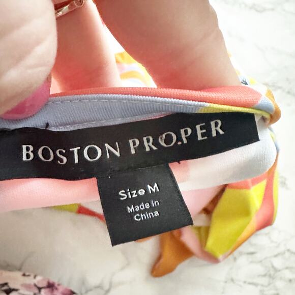 Boston Proper 70s Multicolor Funky Slinky Sequin Maxi Dress Women’s Size Medium - Picture 13 of 15